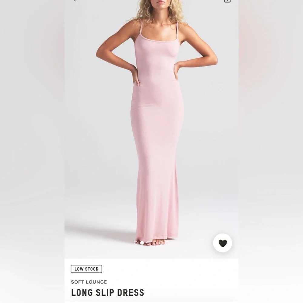 Skims Soft Lounge Slip Dress: Morganite - Picture 1 of 4